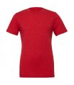 Heren T-shirt Bella Triblend Crew Neck 3413 Red Triblend